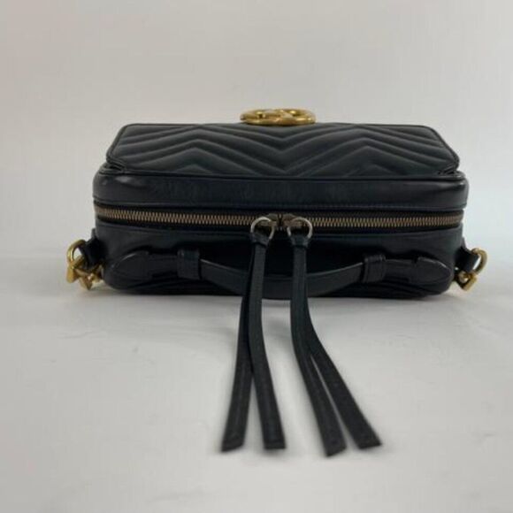 Gucci Quilted Leather GG Marmont Small Crossbody Shoulder Handbag - Picture 6 of 13